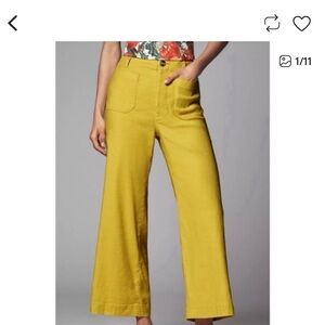 Anthropologie Maeve Mustard yellow pants